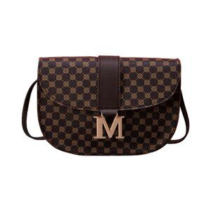 shein mini metal print M letter crossbody bag